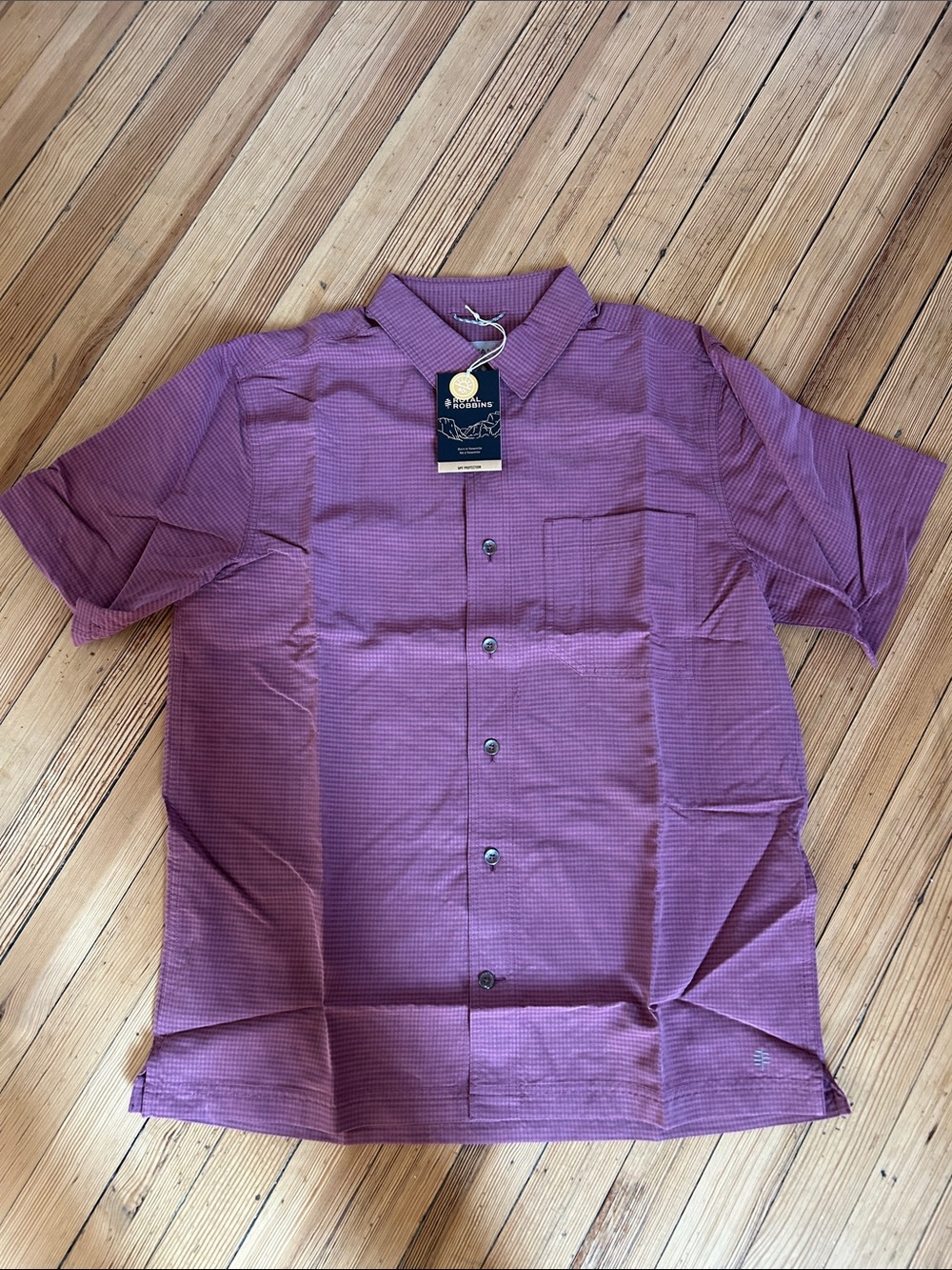 Royal Robbins Men's Short Sleeve Button-Down Shirt - color : wild rhubarb